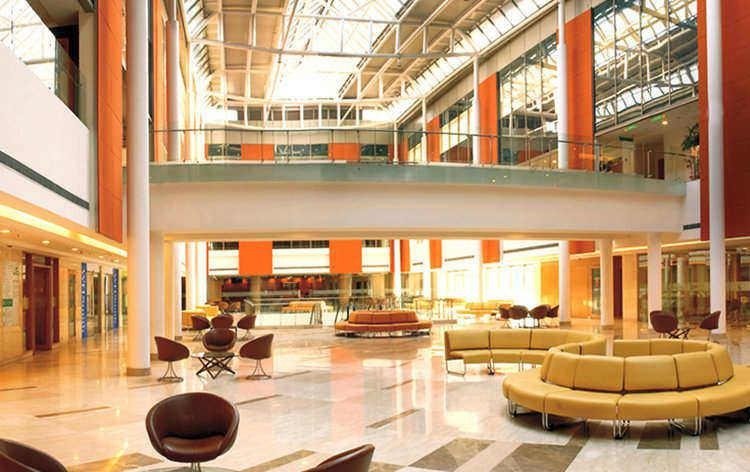 Hospital atrium and lounge
